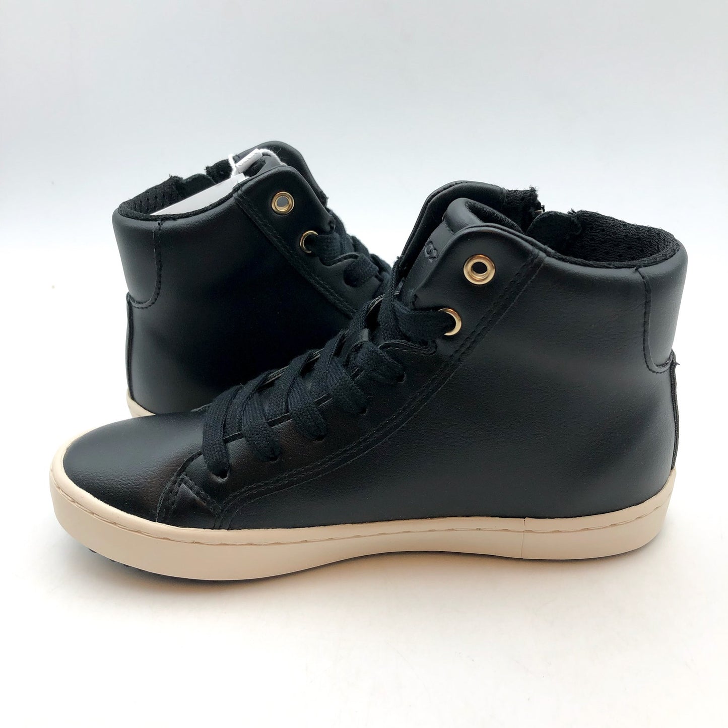 GEOX Girls J Kalispera High Top Sneakers US 3.5 EU 35 Black Star Lace Up NIB