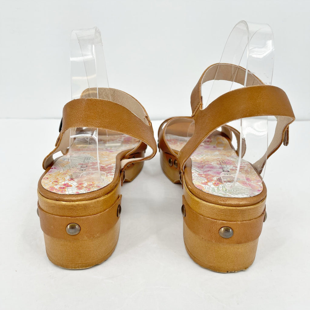 Eric Michael Womens Brooke Sandals EU 41 US 10-11M Brown Leather NIB