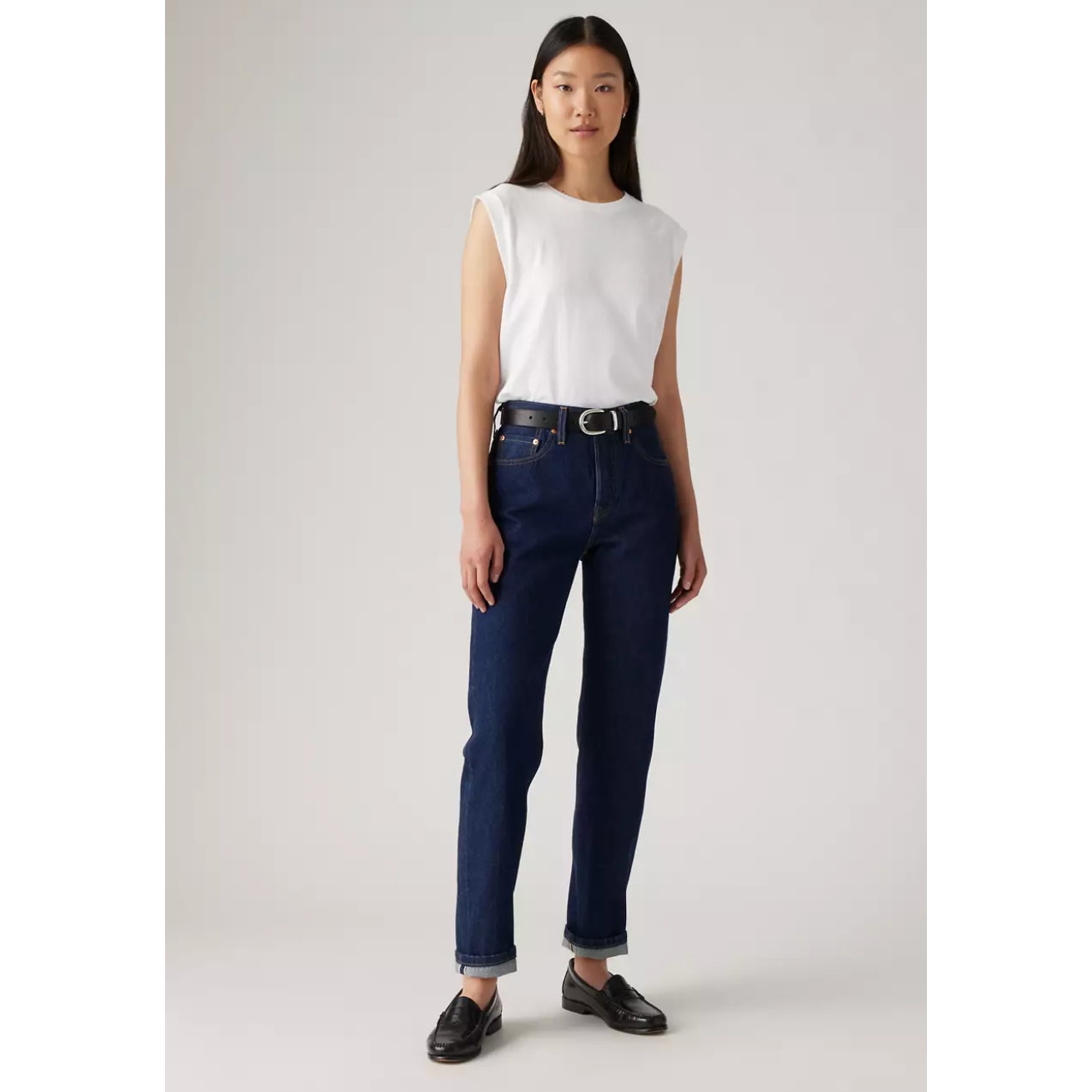 LEVI'S Women 501 Original Fit Selvedge Jean 27x32 US 4 Rinsey Dark 125010560 NWT