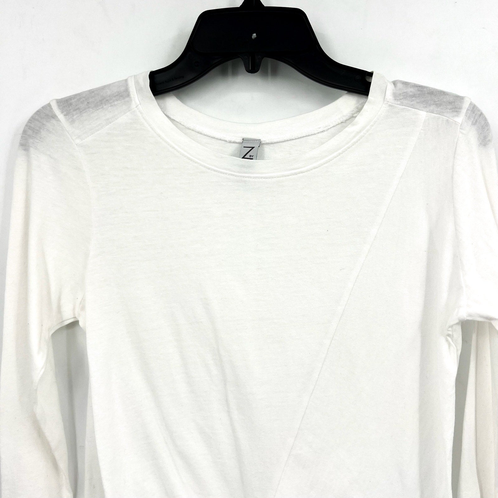 Z BY ZELLA Girls Twist Front Long Sleeve T-Shirt XL White Crewneck NWOT