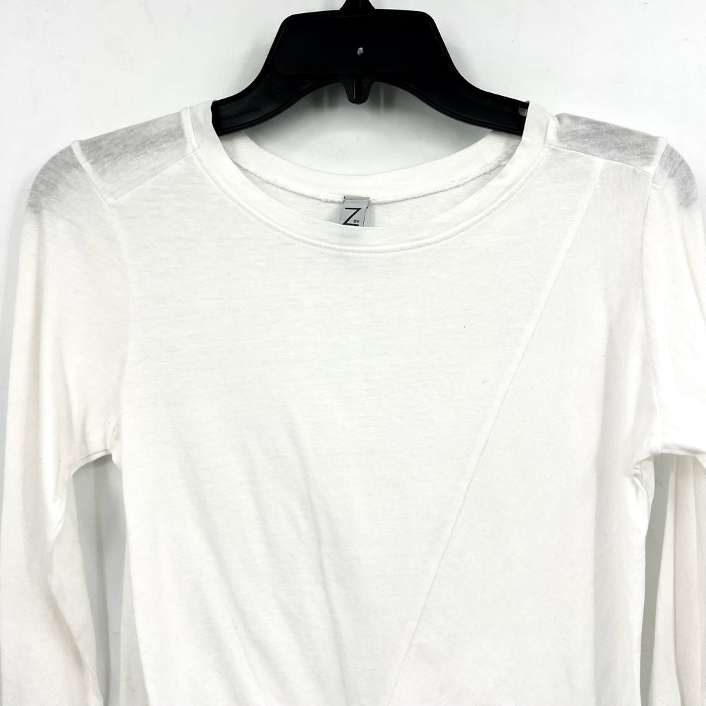 Z BY ZELLA Girls Twist Front Long Sleeve T-Shirt XL White Crewneck NWOT