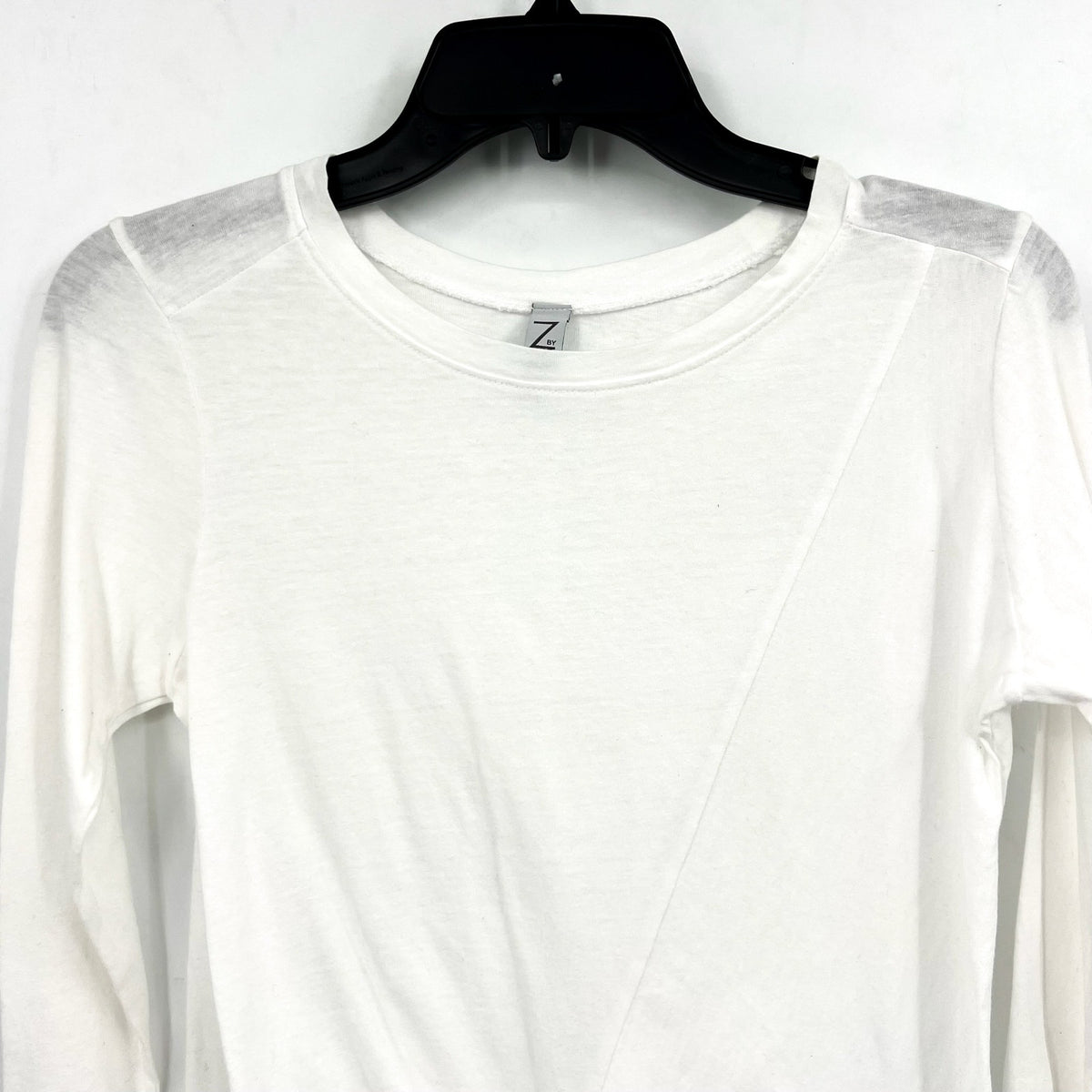 Z BY ZELLA Girls Twist Front Long Sleeve T-Shirt XL White Crewneck NWOT