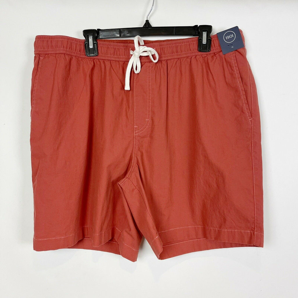 1901 Mens Shorts 2XL XXL Rust Red Slub Elastic Waist Slim Fit Nordstrom NWT
