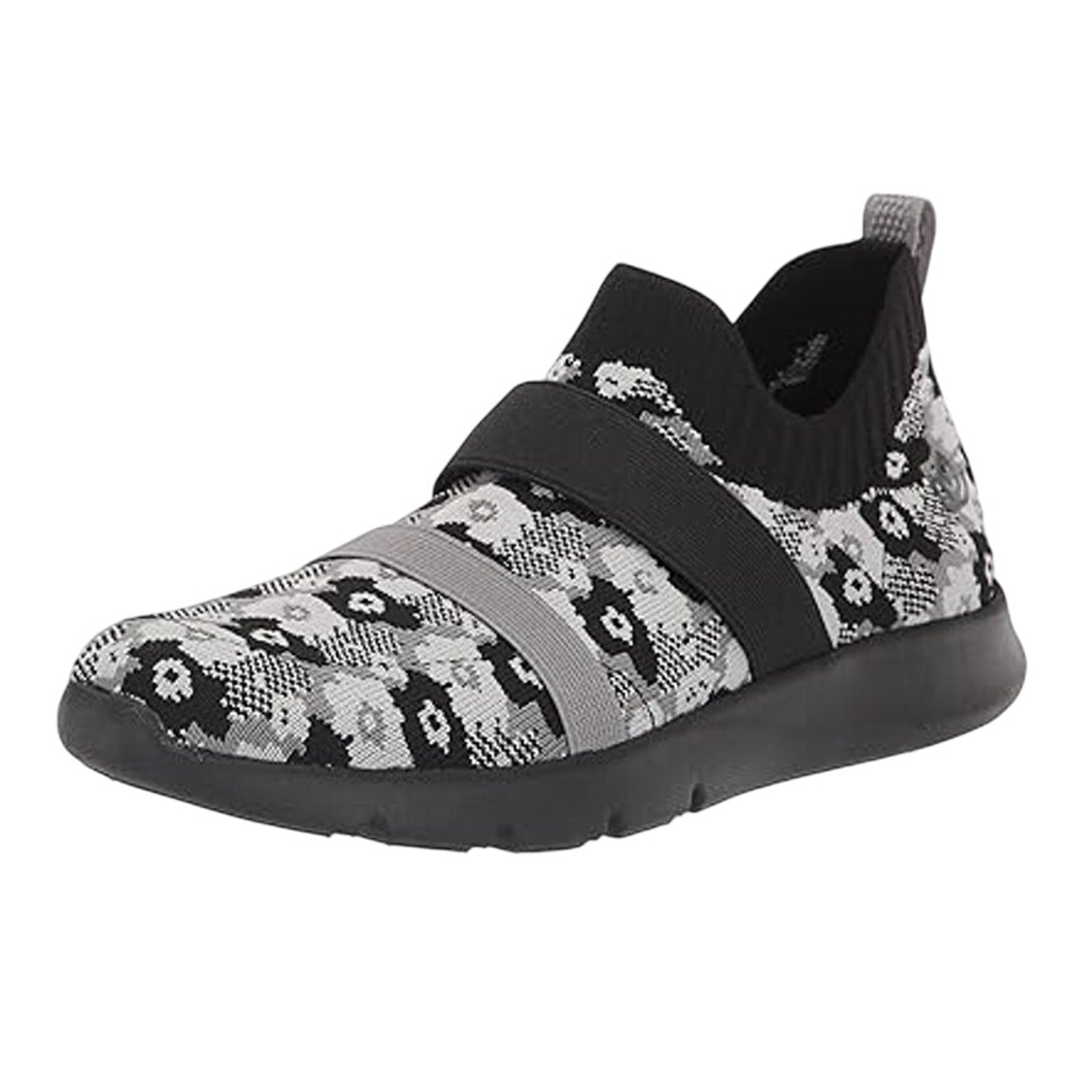 Spenco Womens Karma Stretch Sneakers US 8.5 EU 39 Black Floral NIB