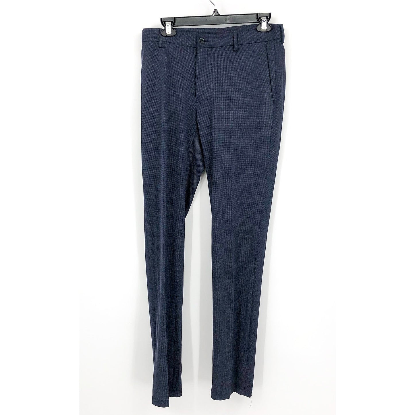 SOUL OF LONDON Mens Suit Dress Pants 30x34 Navy Blue Slim Fit Flat Front NWOT