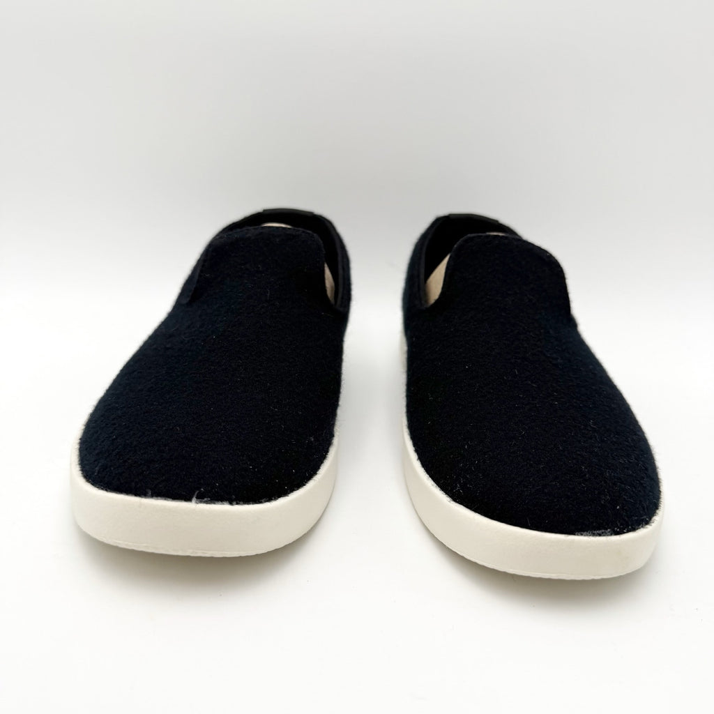 AllBirds Womens Lounger Loafers US 5 EU 35 Black White Wool Slip On NIB