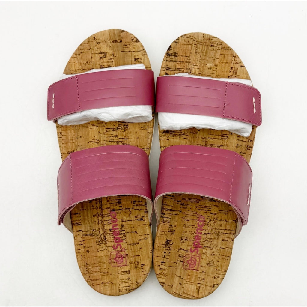 Spenco Women's Layla Slide Sandals Size 8.5 Pink Mauevewood Straps NIB