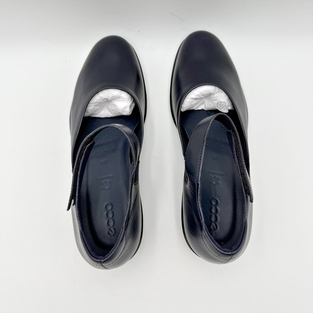 ECCO Womens Felicia Mary Jane Shoes EU 40 US 9-9.5 Blue Leather Flats NWOB
