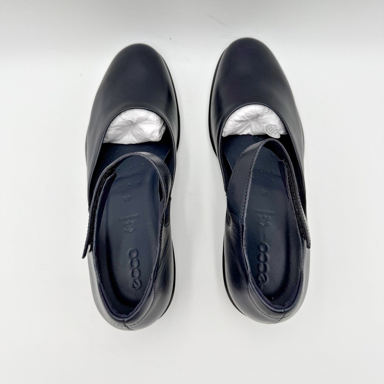 ECCO Womens Felicia Mary Jane Shoes EU 40 US 9-9.5 Blue Leather Flats NWOB