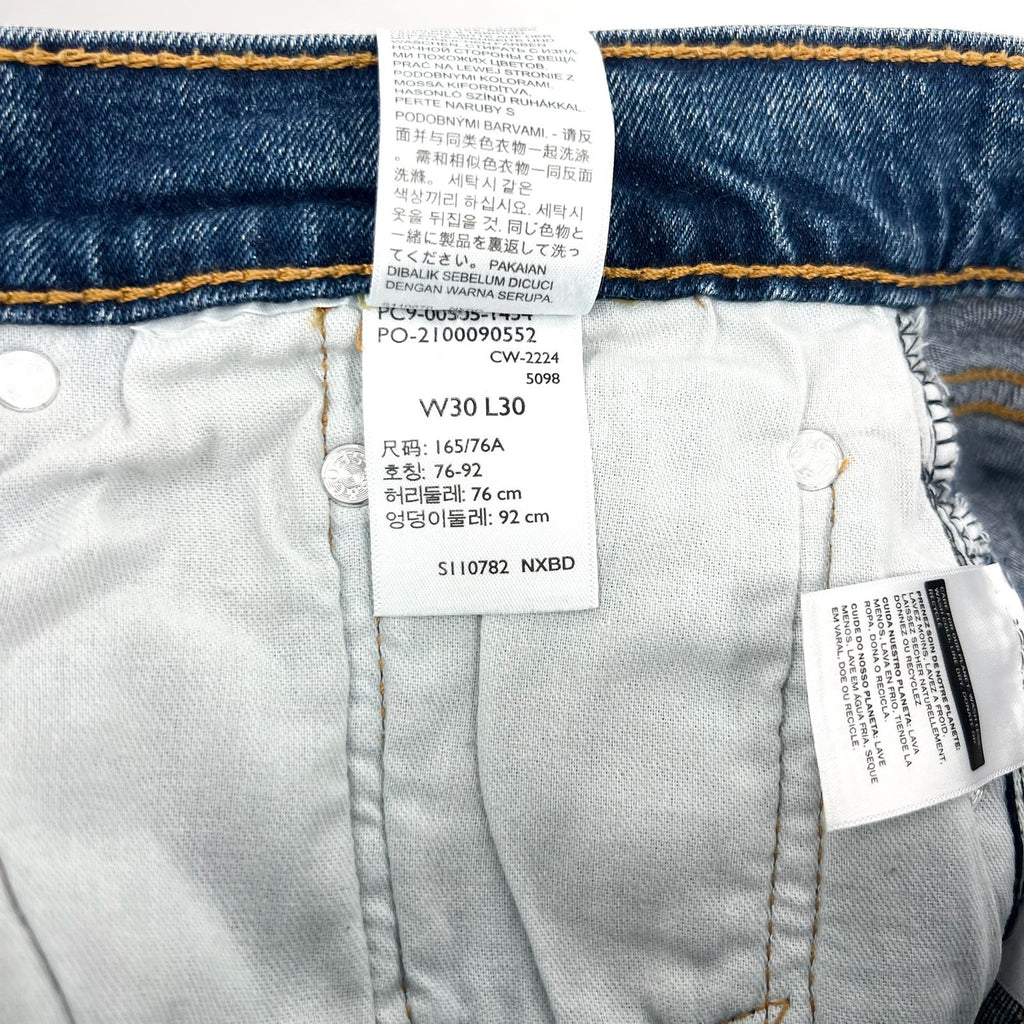 LEVI'S MENS 505 Straight Jeans 30x30 Stonewash Blue Regular Fit 005051454 NWT