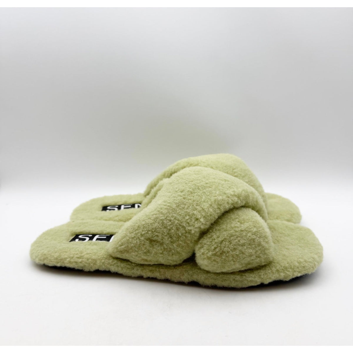 SENSO Women's Inka IV Slide Sandals EU 42 Size 12M Pistachio Green Cotton NWOB