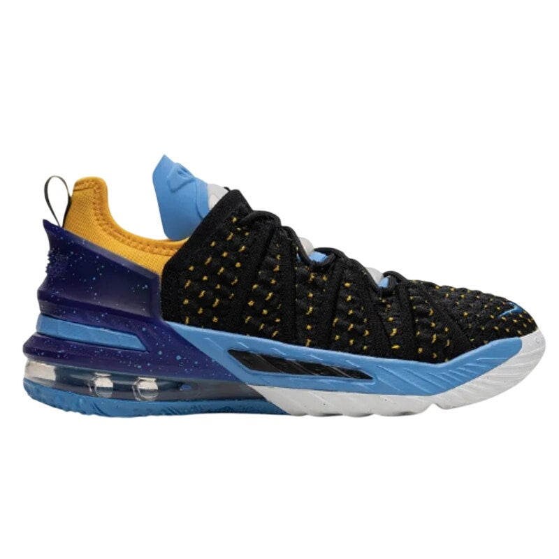 NIKE Youth LeBron 18 GS 'Lakers Heritage' Basketball Shoes 5.5Y Black Multi NWOB