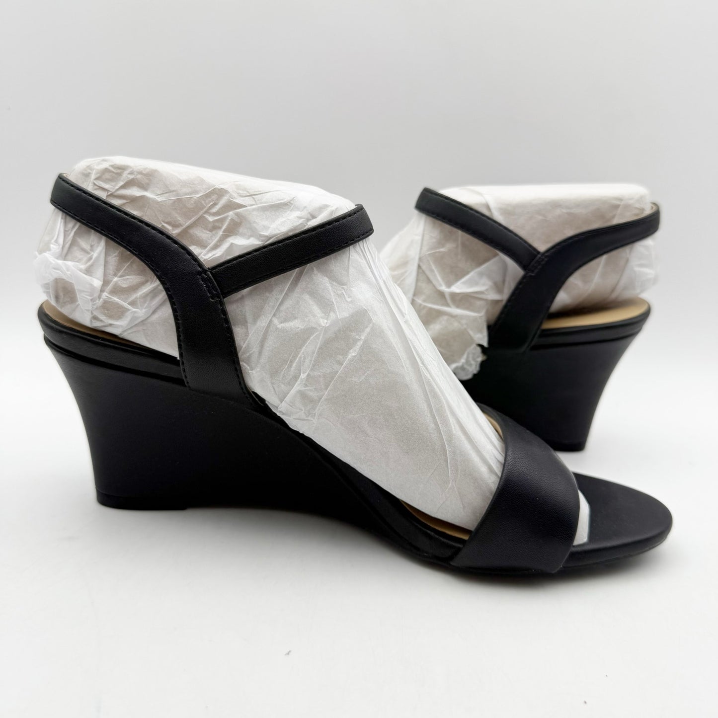 Naturalizer Womens Bristol Wedge Dress Sandals US 6 M EU 36 Black NIB