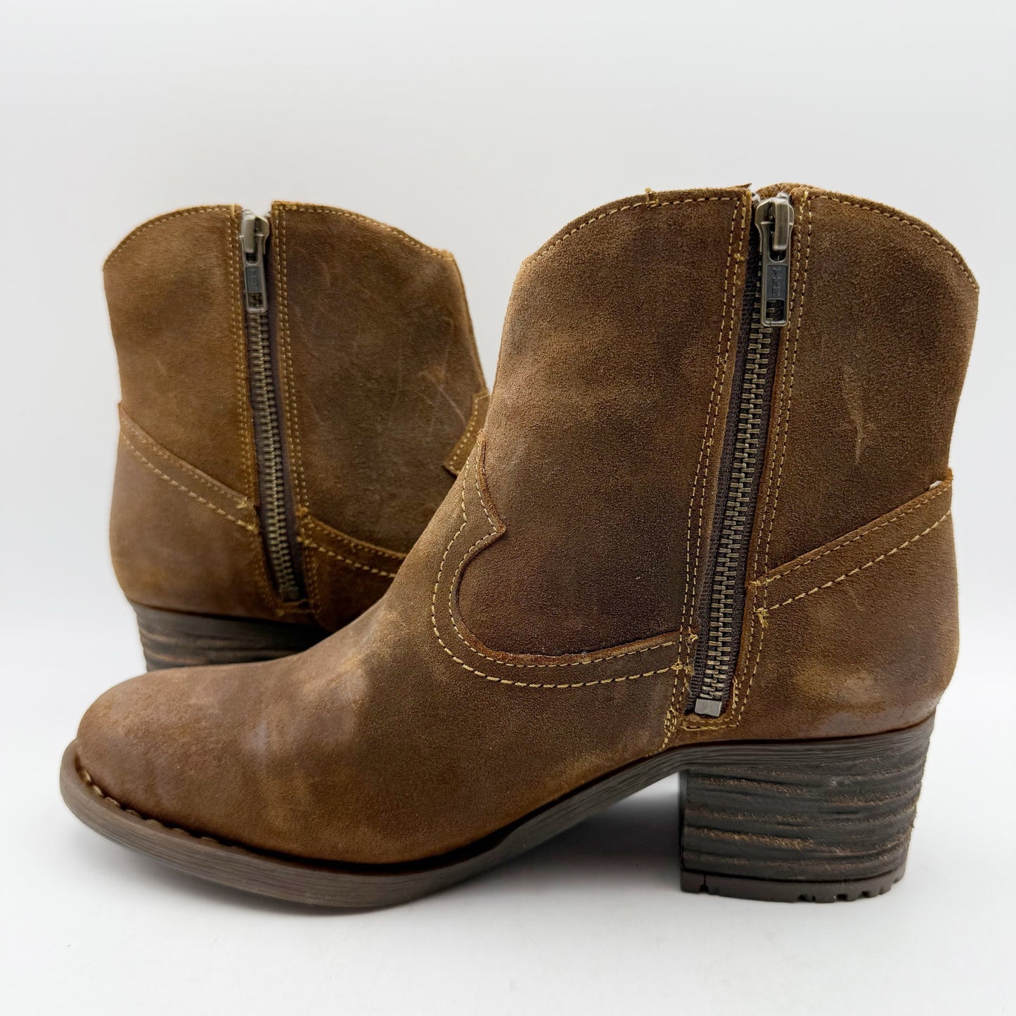 Born Womens Alondra Western Boots US 10 M EU 42 Brown Leather NIB