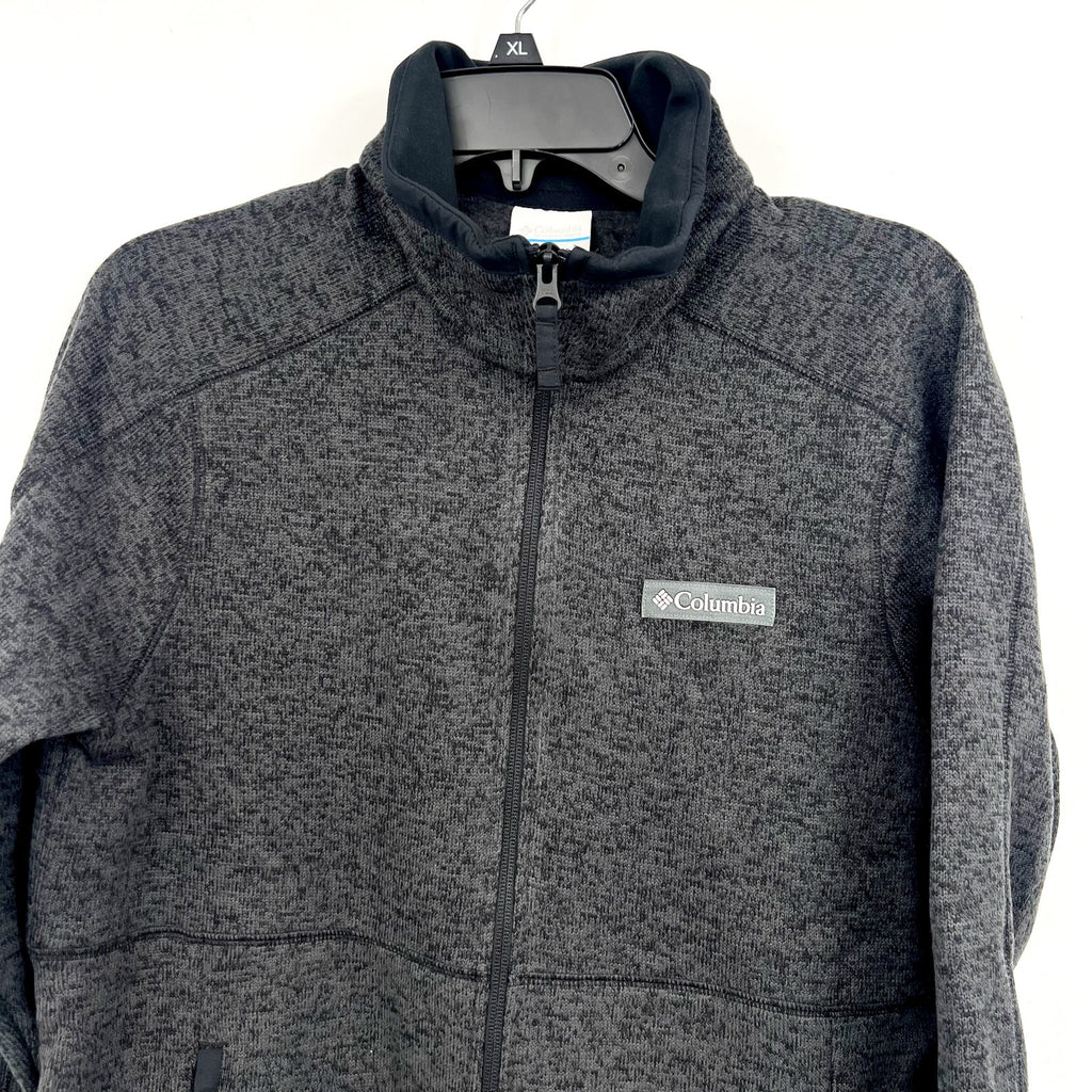 Columbia Womens Sweater Weather Full Zip II Jacket Large Heather Black NWT