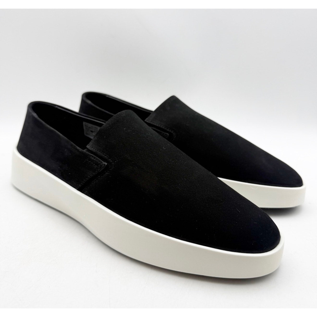 Wolf & Shepherd Cruise Slip On Shoes Mens 7.5 Womens 9 Black Leather Suede NWOB