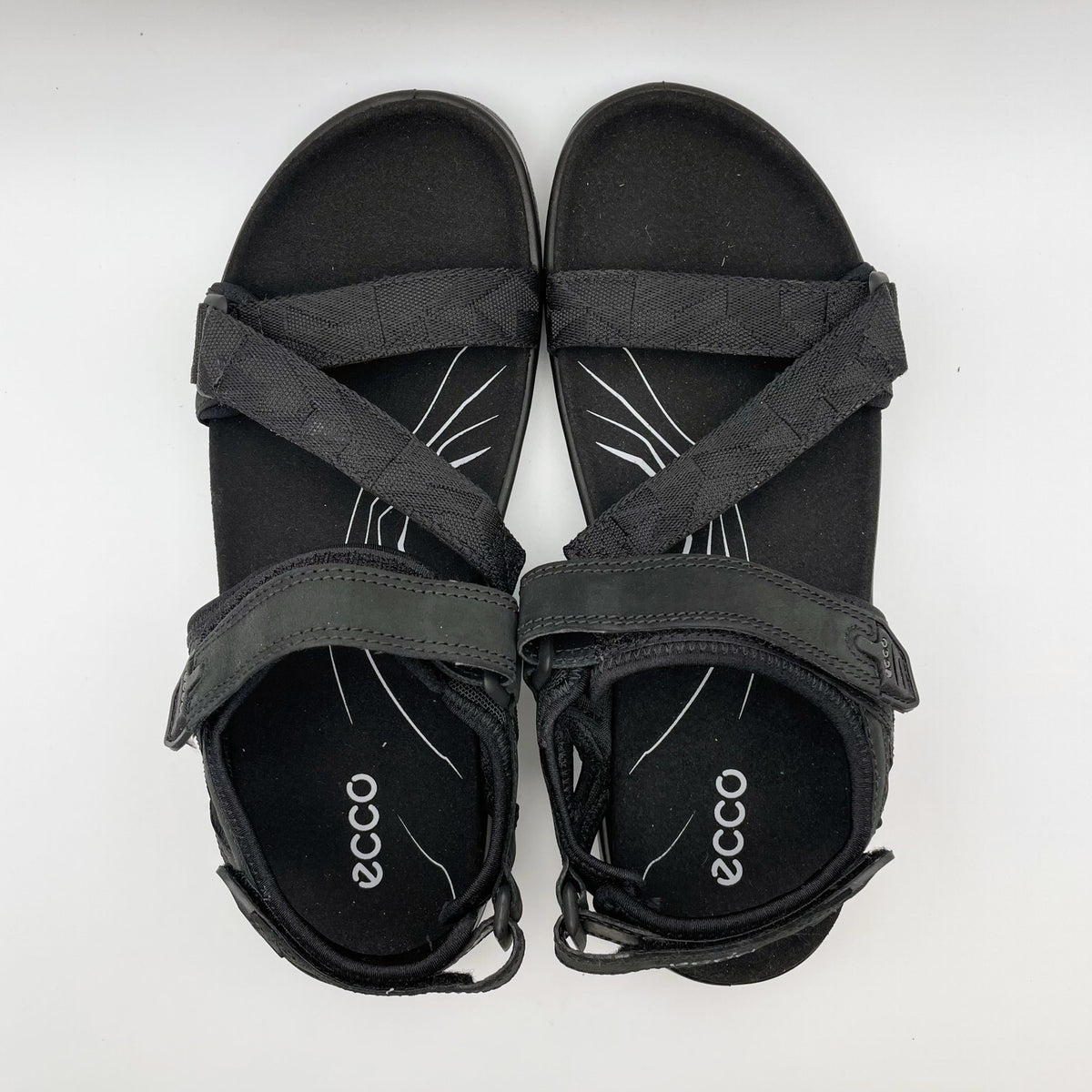 Ecco Men's Yucatan Coast Sandal US 11-11.5 EU 45 Black Leather/Textile