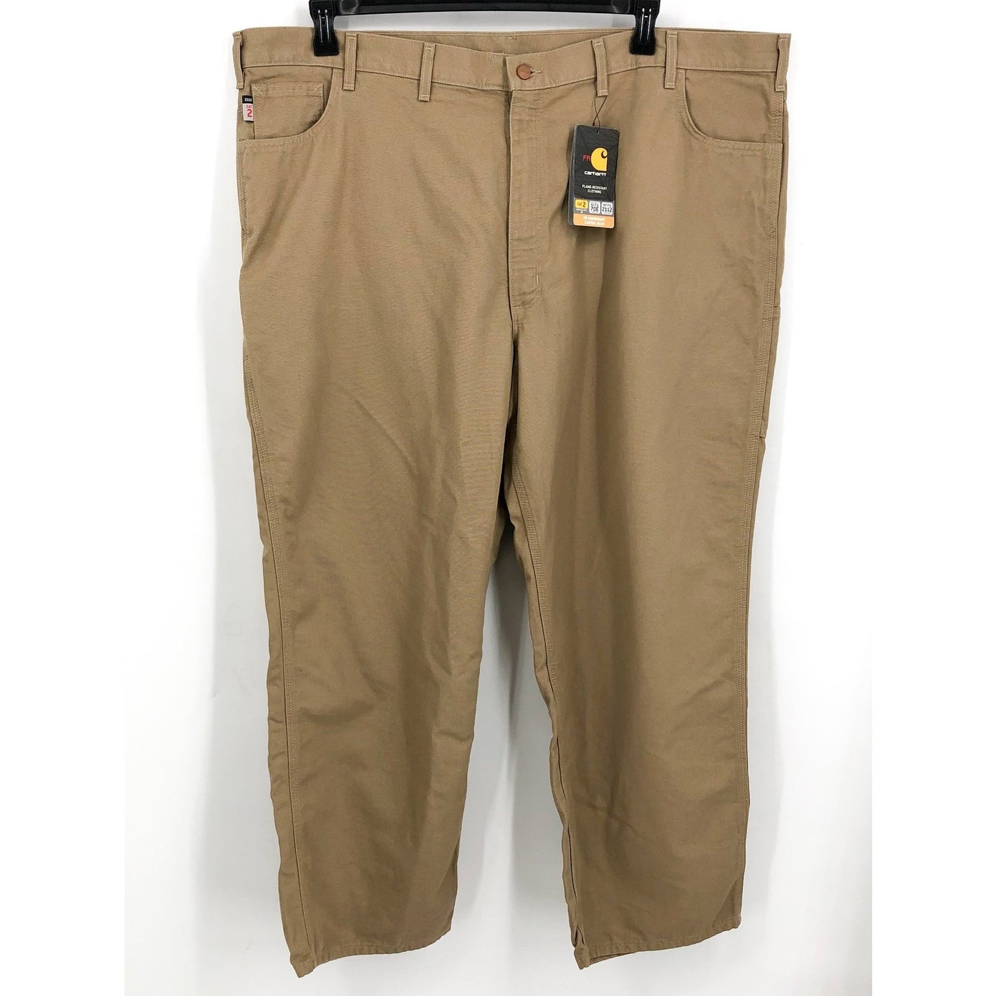 CARHARTT Men's FR Midweight Loose Fit Canvas Pants 50x32 Tan Golden Khaki NWT