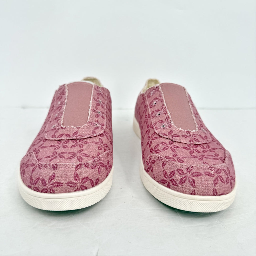 Spenco Womens Santa Maria Batik Sneakers US 9.5 WIDE Pink Canvas Casual NIB