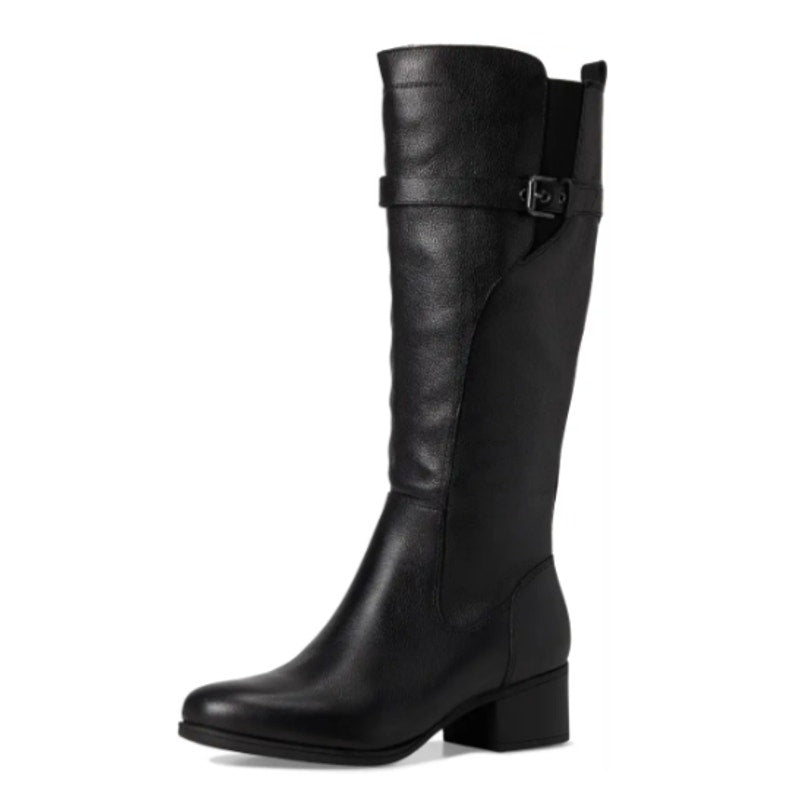 Naturalizer Womens Kenna Knee High Boots Size 9 M XWIDE CALF Black Leather NIB