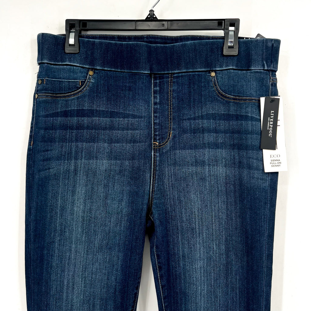 Liverpool Women's Sienna Pull-On Skinny Jeans Size 12 Dark Blue NWT
