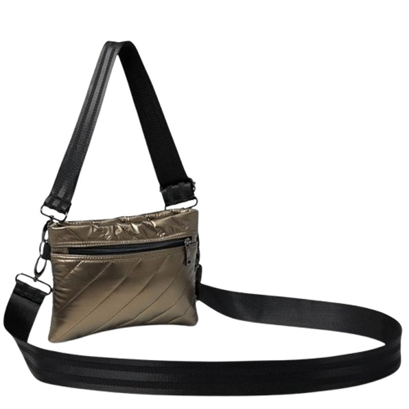 THINK ROYLN Women's Diagonal Bum Bag 2.0 Medium Pearl Pyrite Gold NWT