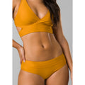 PRANA Women's Presolana Hipster Bikini Bottoms Large Gold Deep Solstice NWT