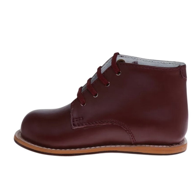 Josmo Baby Traditional First Walker Bootie US 4 Burgundy Red Leather NWOB