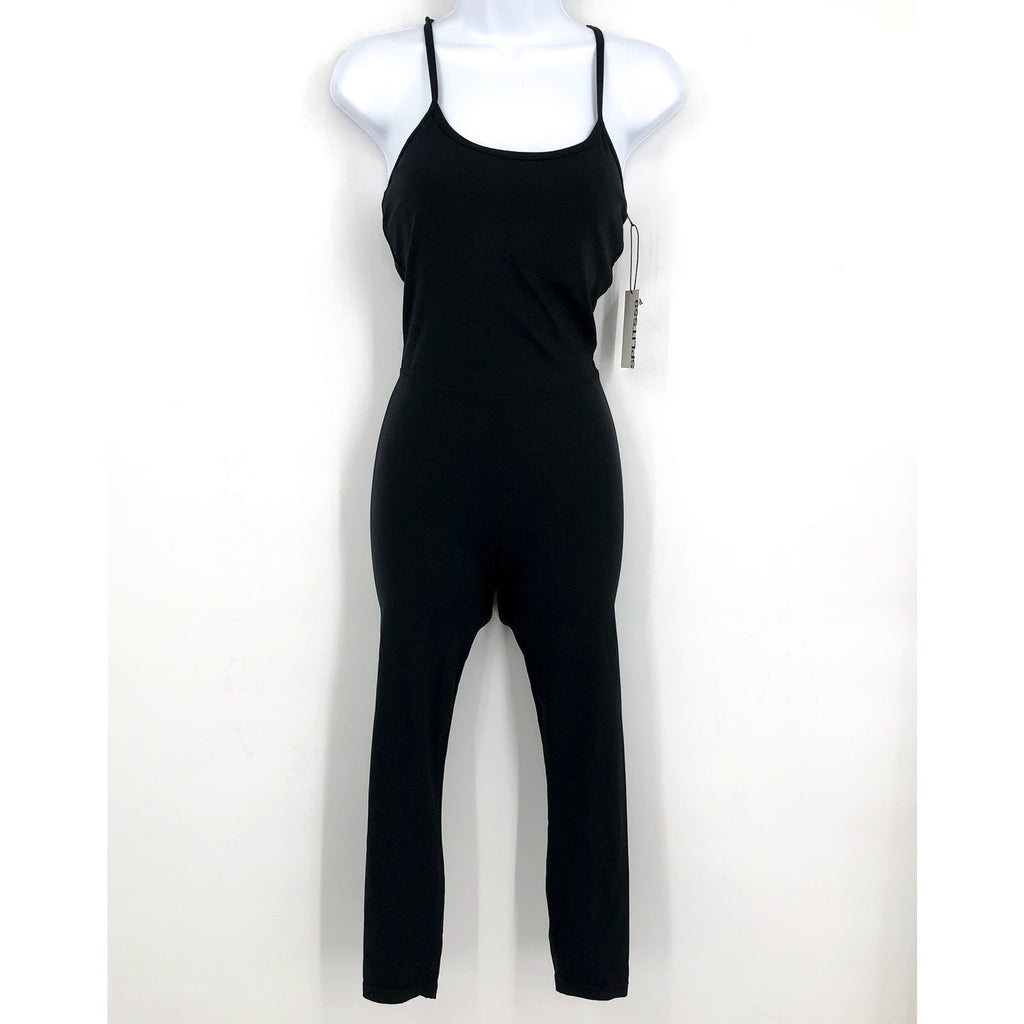 SPLITS59 Women's Airweight Jumpsuit Small Black Sleeveless Scoop Neck NWT