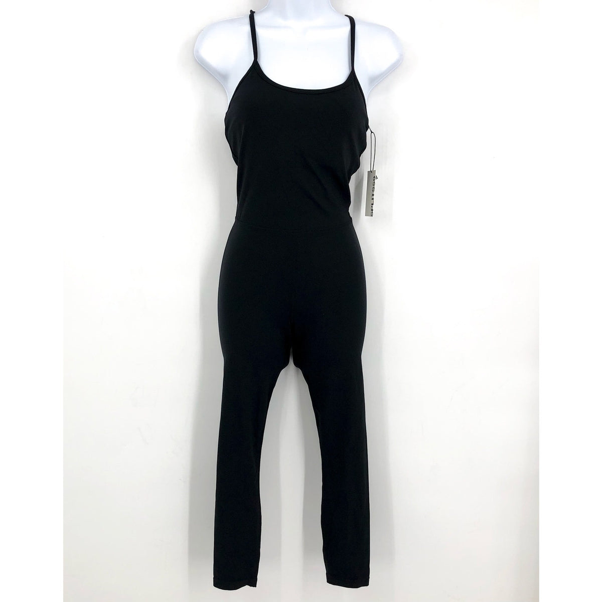 SPLITS59 Women's Airweight Jumpsuit Small Black Sleeveless Scoop Neck NWT