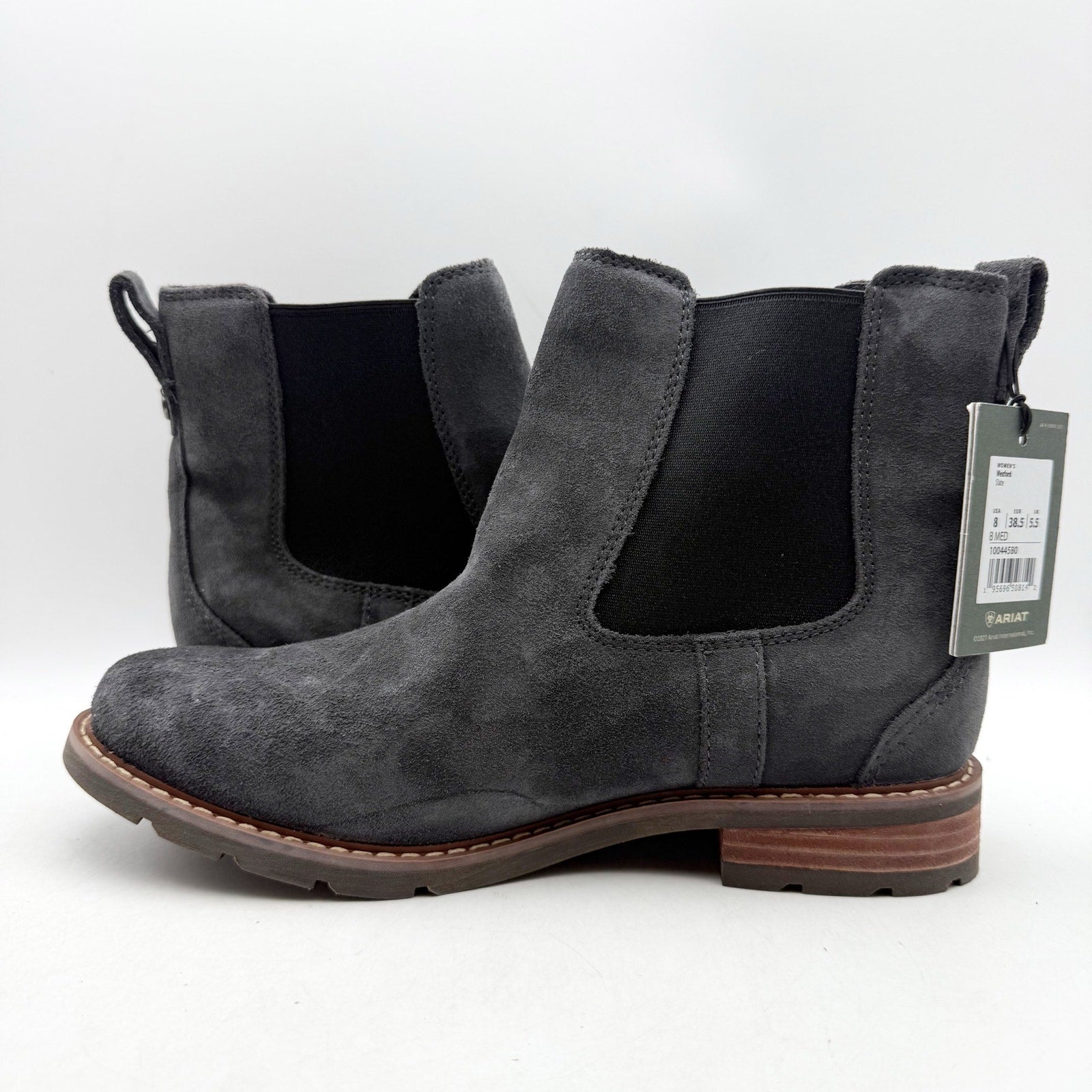 Ariat Womens Wexford Chelsea Boots US 8 B Blue Leather Waterproof NWT
