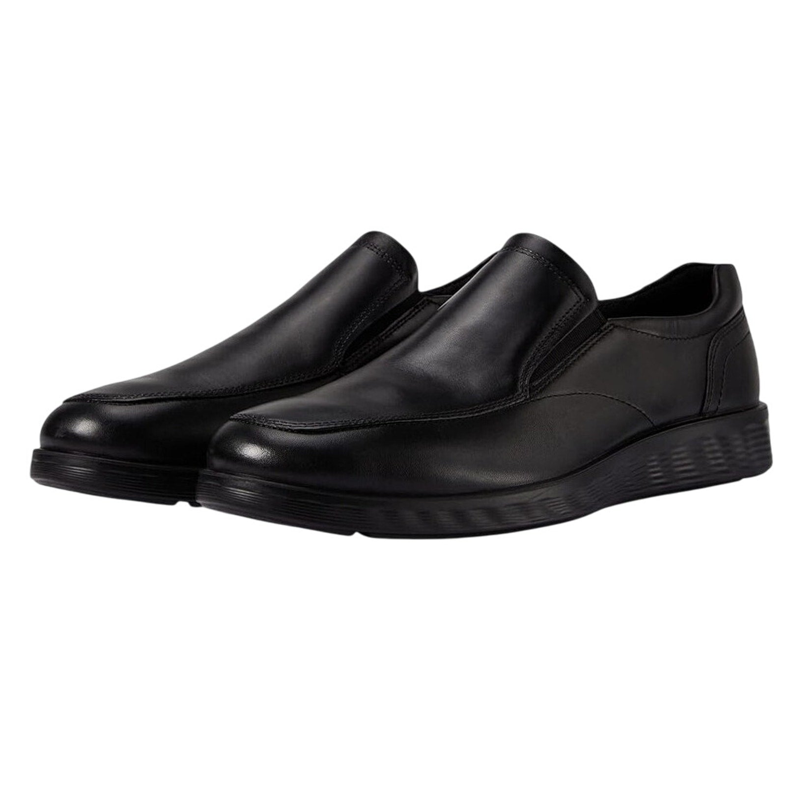 Ecco Mens S Lite Hybrid Apron Toe Oxford Shoes EU 41 US 7-7.5 Black Leather NWOB