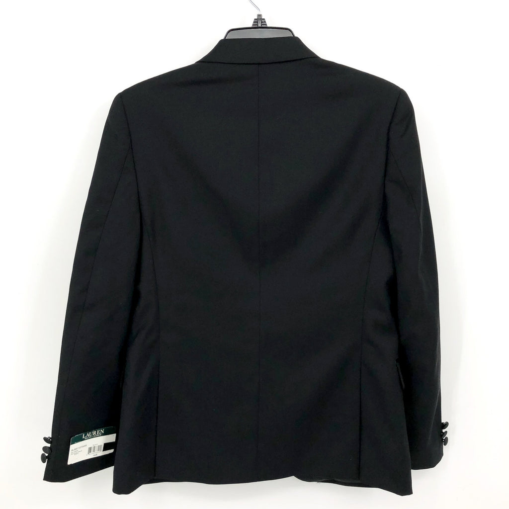LAUREN RALPH LAUREN Boy's Classic Fit Tuxedo Suit Jacket Size 16R Black Wool NWT