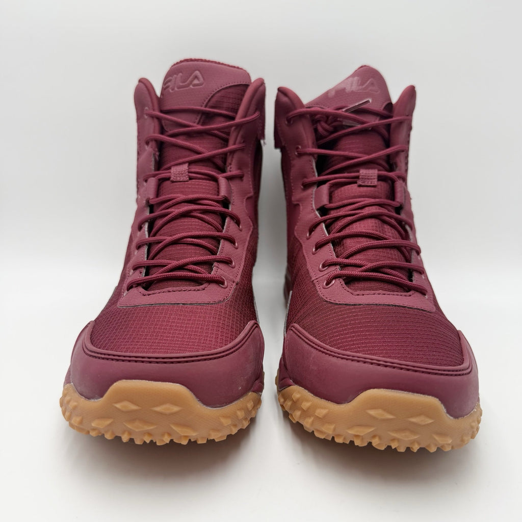 FILA Mens Chastizer Boots Size 11.5 EU 45 Red Tawn Gum Leather NIB