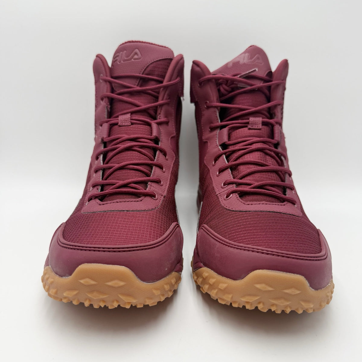 FILA Mens Chastizer Boots Size 11.5 EU 45 Red Tawn Gum Leather NIB