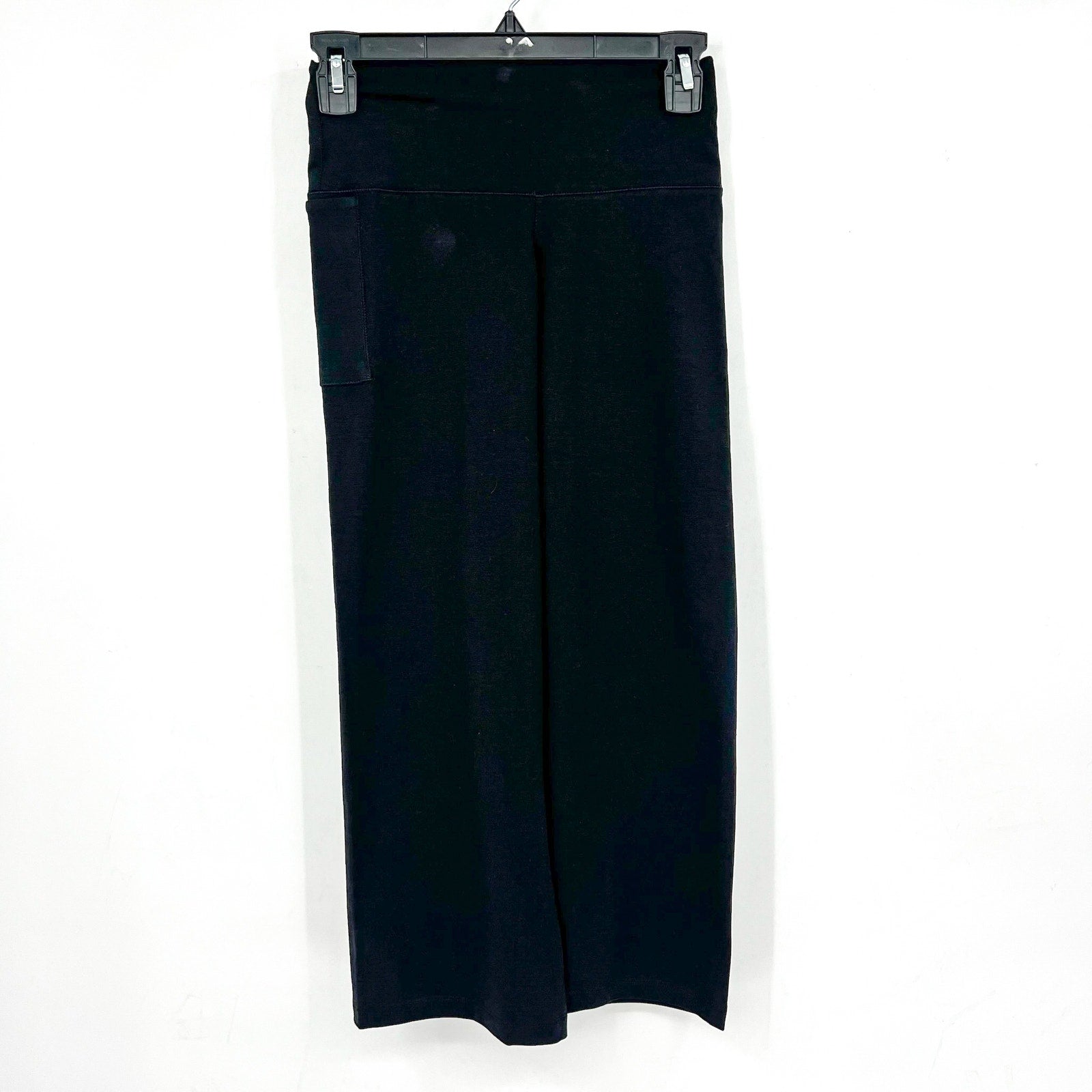 TASC Women's ALLways Crop Yoga Pants Small Black Stretch Elastic Waist NWT