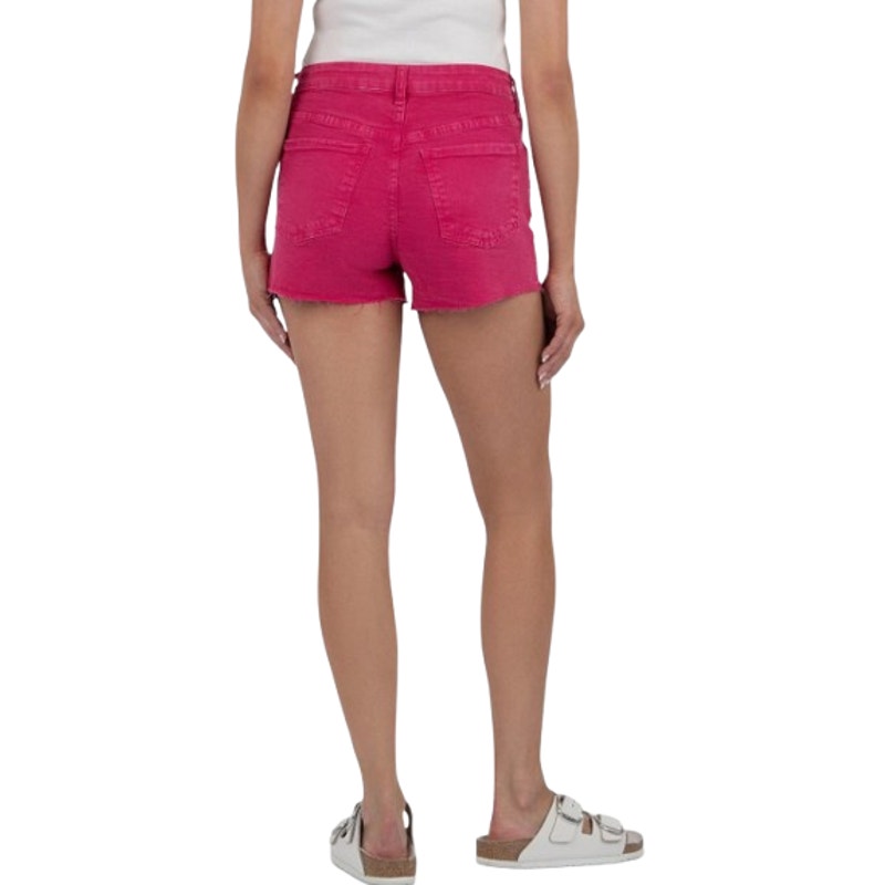 KUT FROM THE KLOTH Womens Jane High Rise Shorts Size 00 Pink Fuchsia Raw Hem NWT