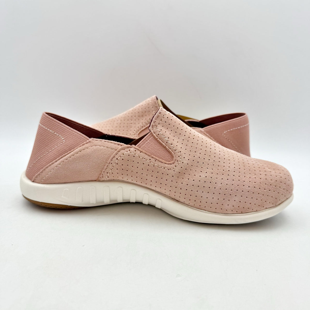 Spenco Womens Siesta Convertible Shoes Size 6 WIDE Pink Suede Casual Slip On NIB