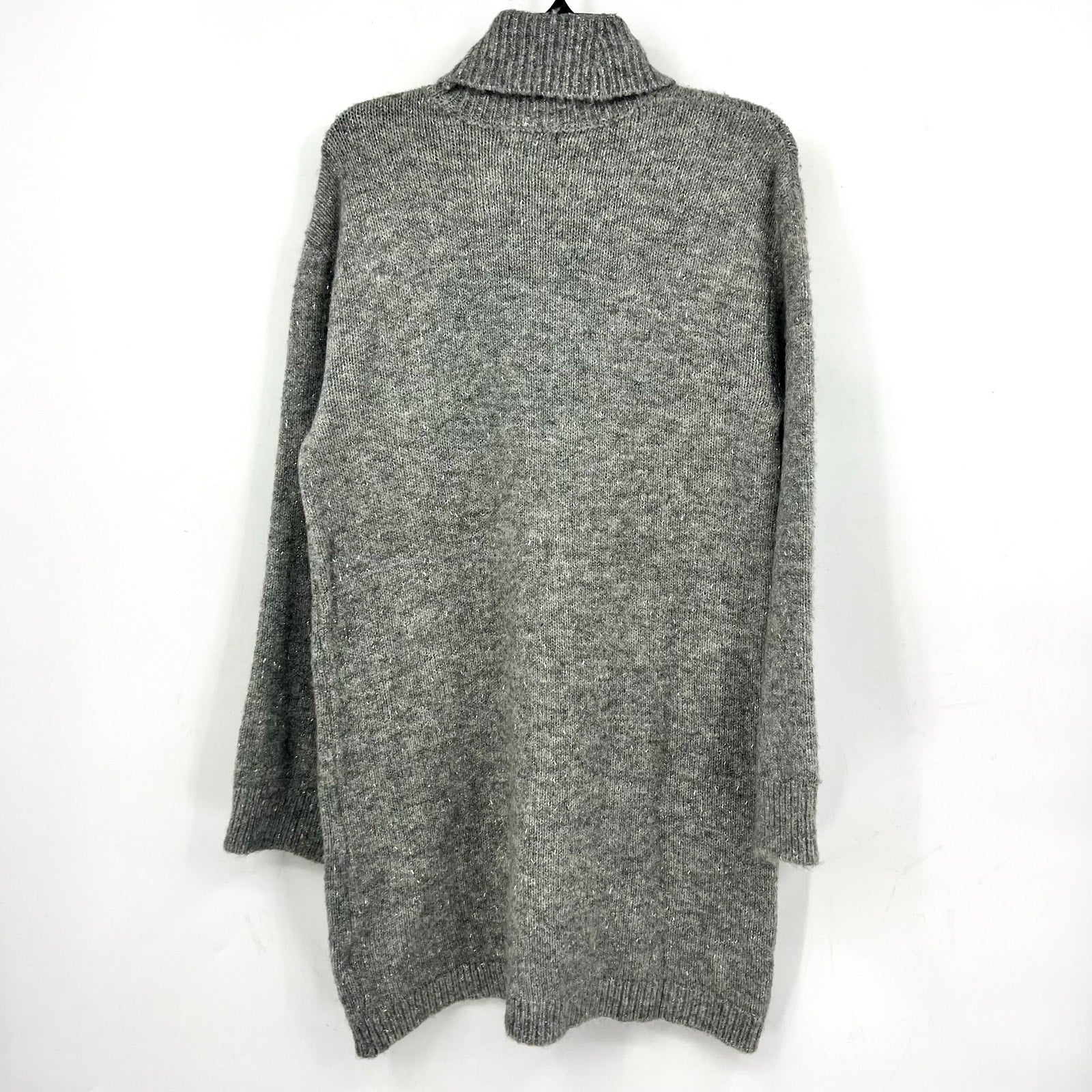STEVE MADDEN Women's Abbie Sweater Dress Medium Heather Grey Turtleneck NWT
