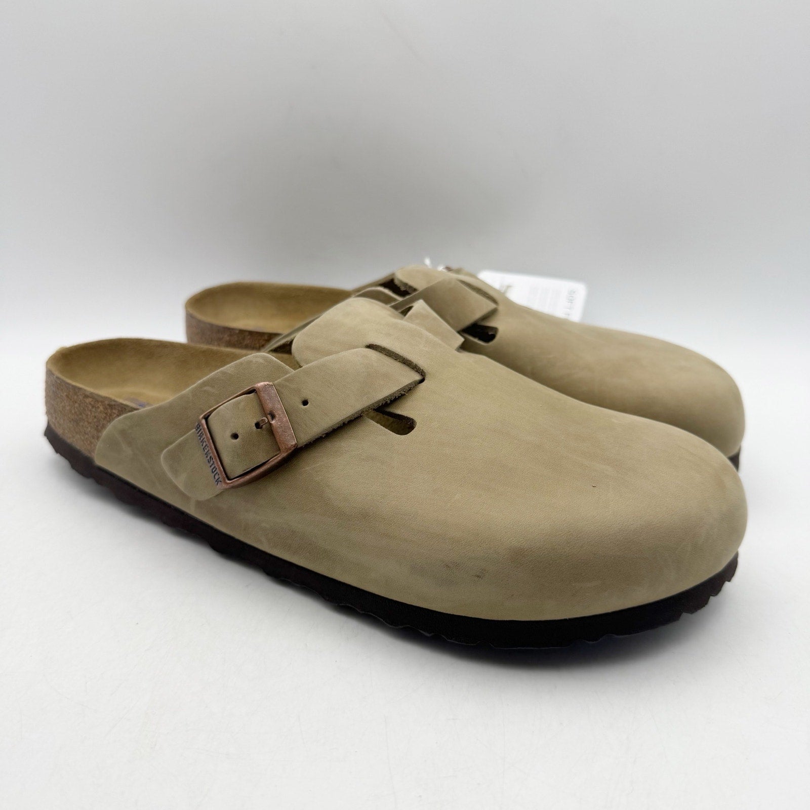 Birkenstock Womens Boston Soft Footbed Clogs EU 40 US 9 Brown Suede Slip On NWT