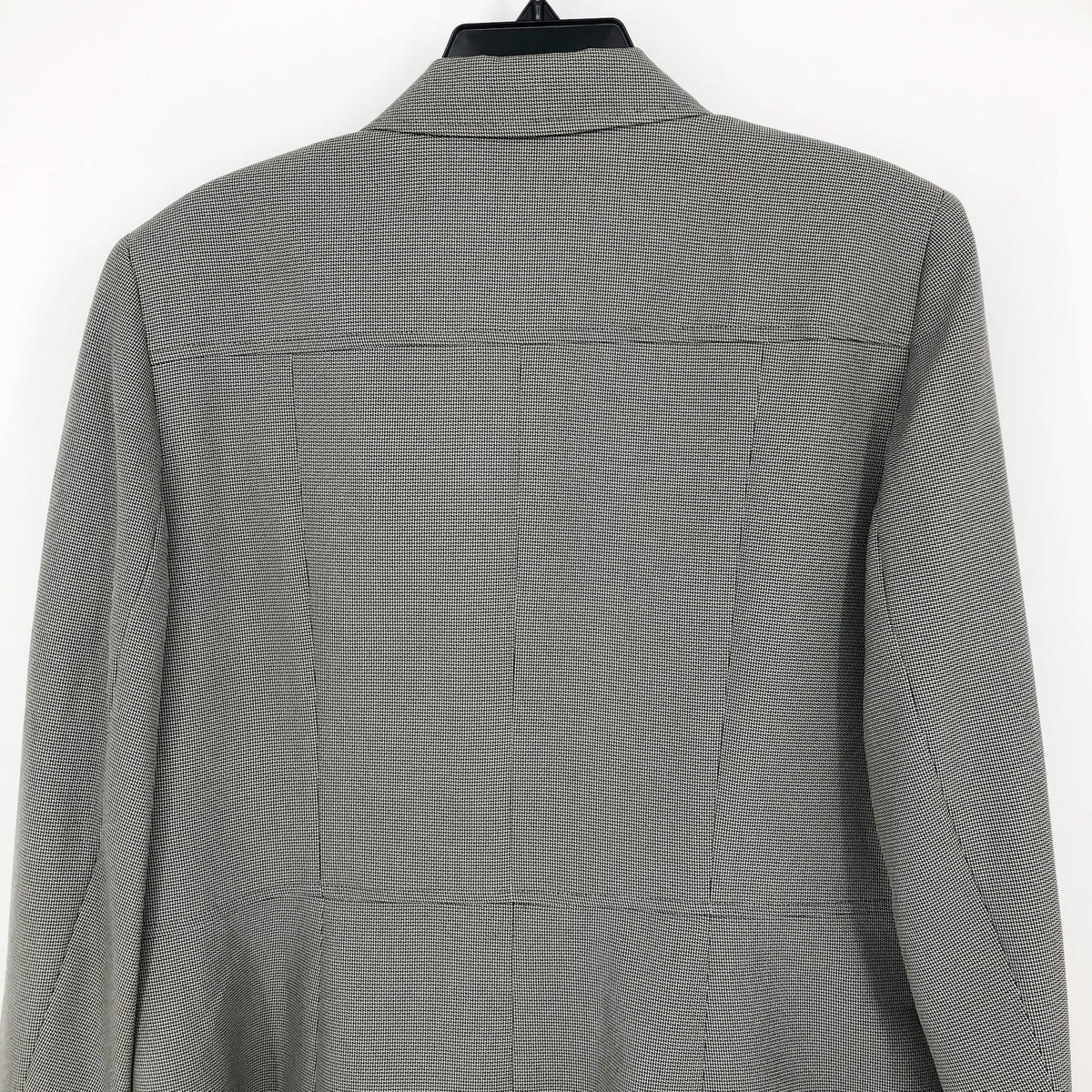 Le Suit Womens Flap-Pocket Contrast Suit Jacket Size 18 Grey Pattern Blazer NWT