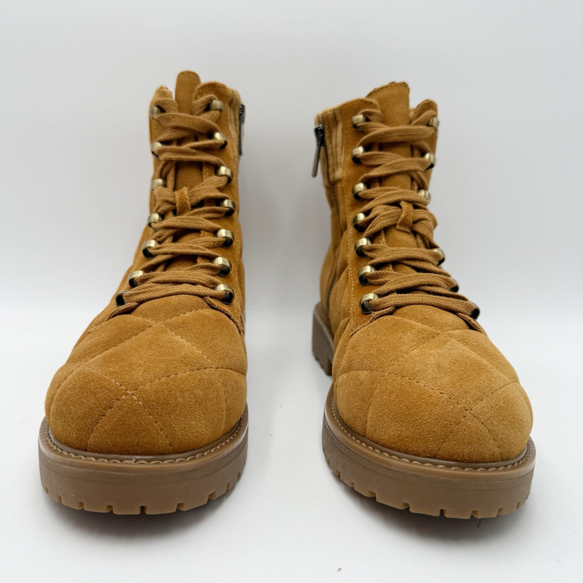 Easy Spirit Womens Lakely Ankle Boots Size 7.5 Wide Brown Suede Quilted NWOB