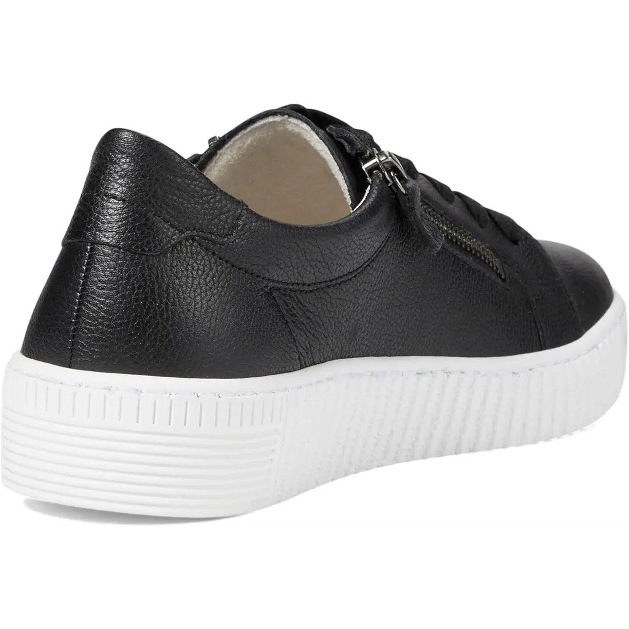 Gabor Womens 53.334 Low Top Sneakers UK 3.5 US 6 Black White Leather NIB
