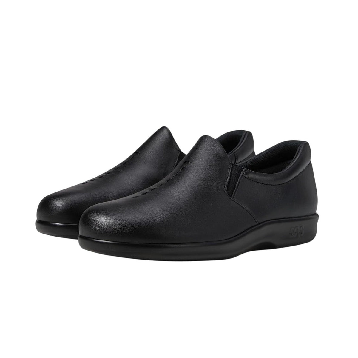 SAS Womens Viva Slip On Comfort Loafers Size 10.5 Black Leather Casual Shoes NIB
