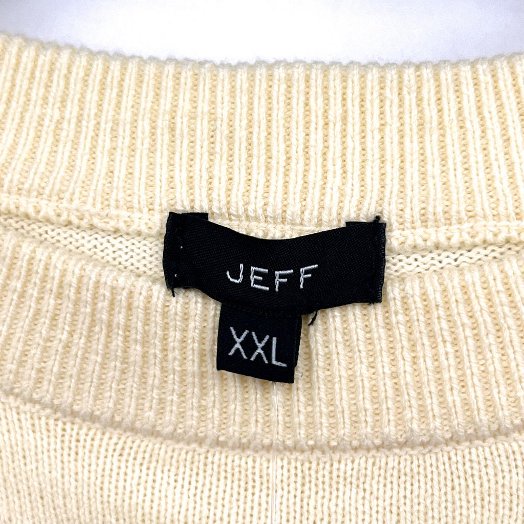 JEFF CLOTHING Mens Lightweight Crew Neck Sweater XXL Yellow Cotton Blend NWT