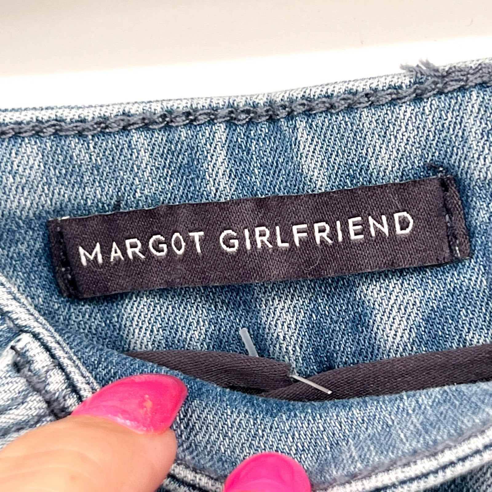 NYDJ Womens Margot Girlfriend Jeans Size 26W PETITE Kingston Blue NWOT