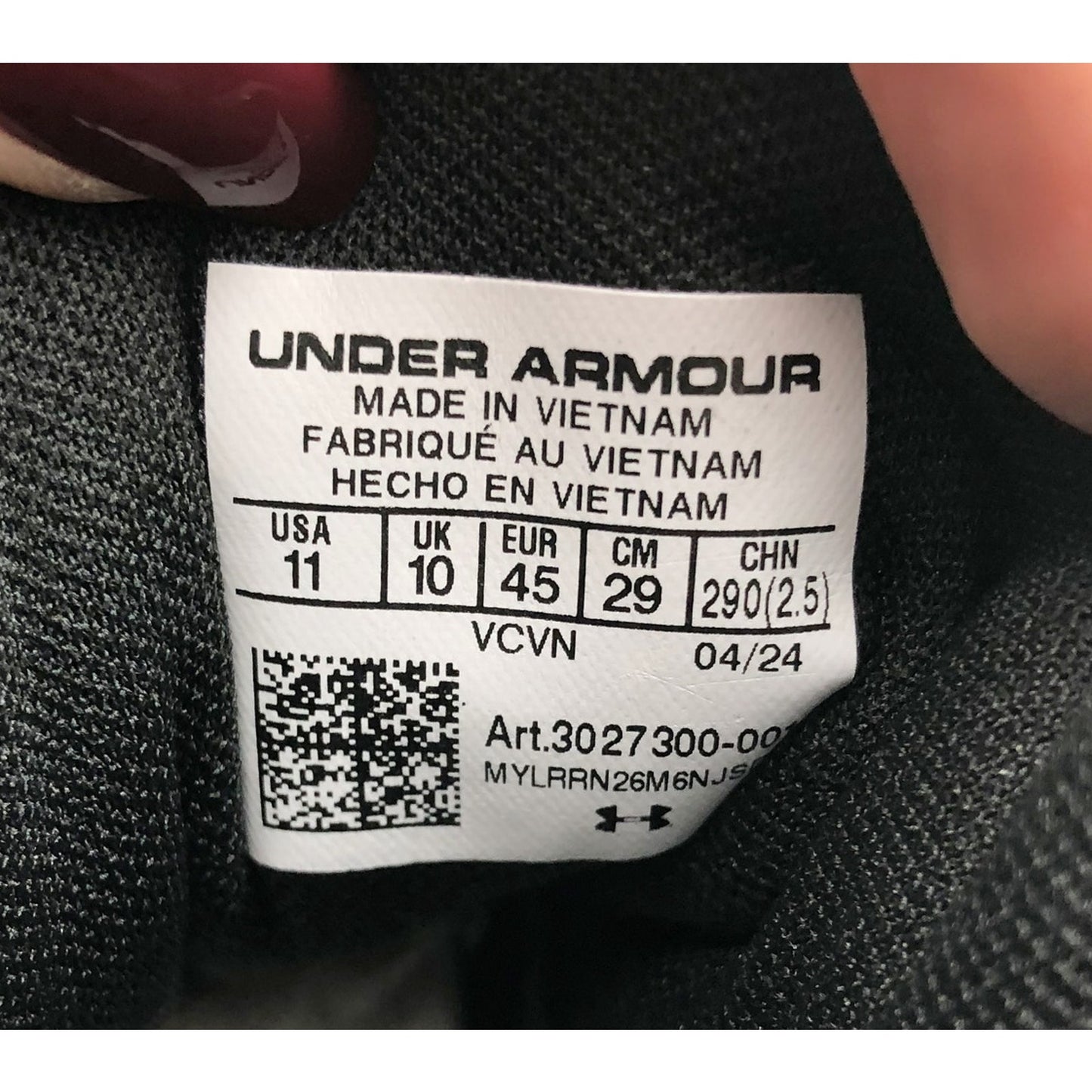 Under Armour Men's Highlight Fran RM 2.0 Football Cleats 11 Black White NWOB