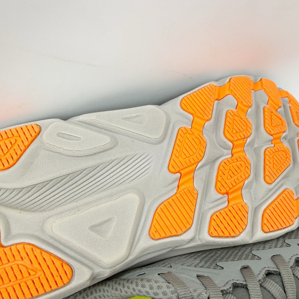 Hoka Mens Clifton 9 GTX Running Sneakers US 10 D Grey Orange WP Athletic NWOB