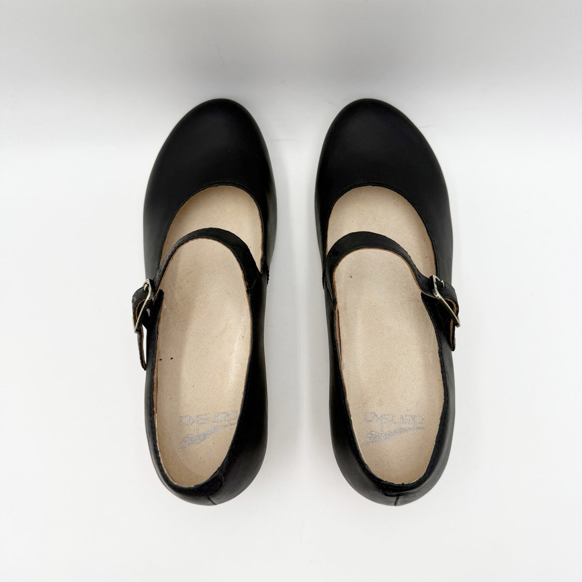 Dansko Womens Lilah Mary Jane Heels EU 38 US 7.5-8 Black Leather NIB
