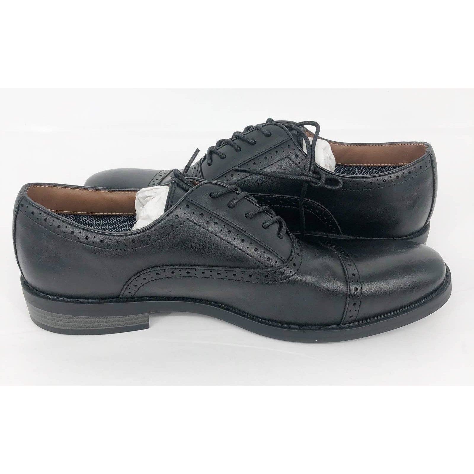 FAIRLANE & SONS Mens Feawin Flex Oxford Shoes 13 Black Leather Stitchfix NWOB